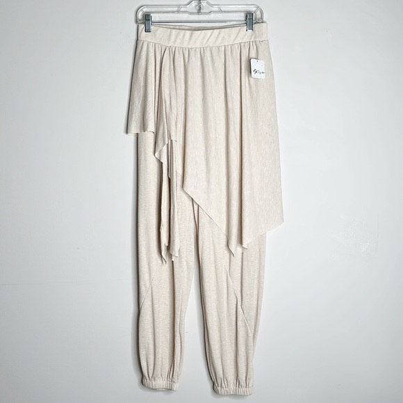 Free People Pants - NWT Free People Beach Neutral Beige Pants Haren Joggers women size Small Medium